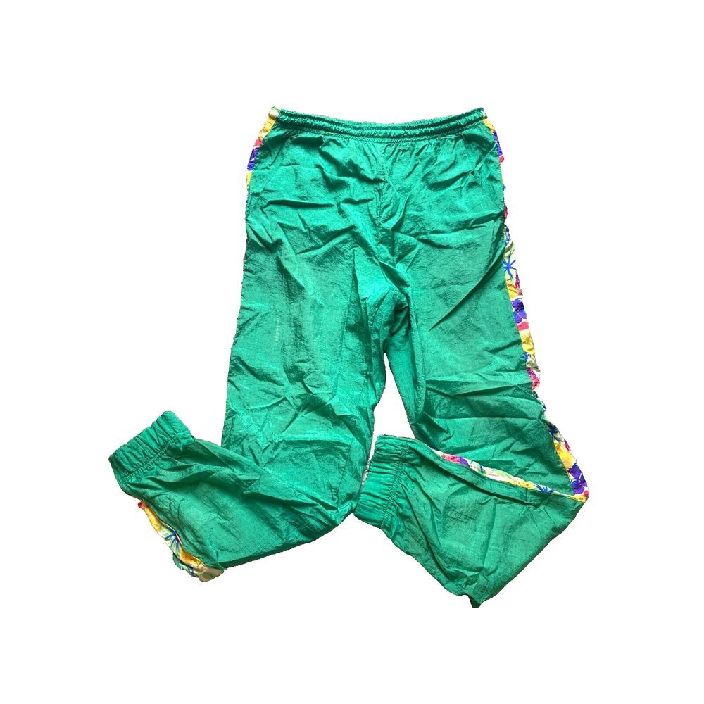 VTG Duffel Pants Women Small (31x29.5) Kelly Green ‎ Jogger Active Fruit